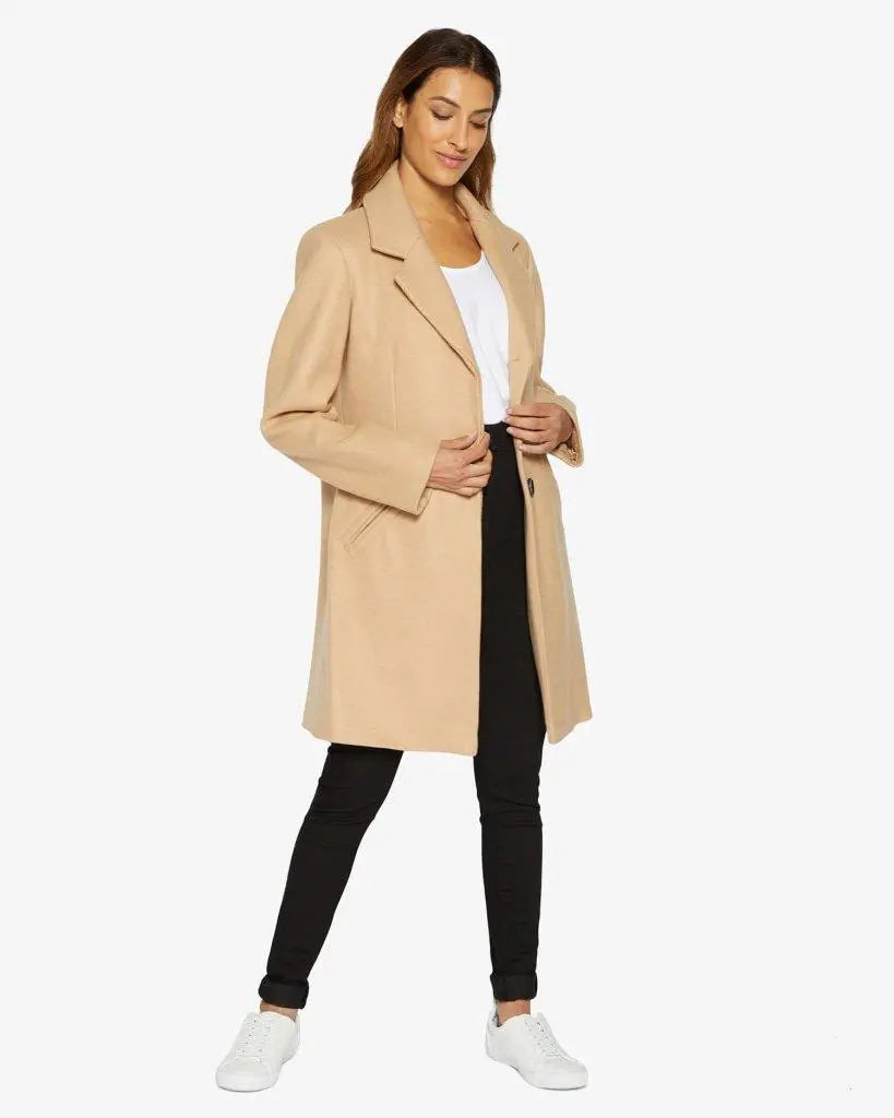 Women's Coats with BeltSara Covert Button Up Coat