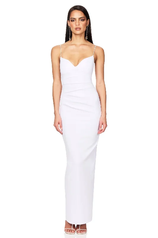 Women's Mandarin-Neck DressesNookie Affinity Maxi Dress - White