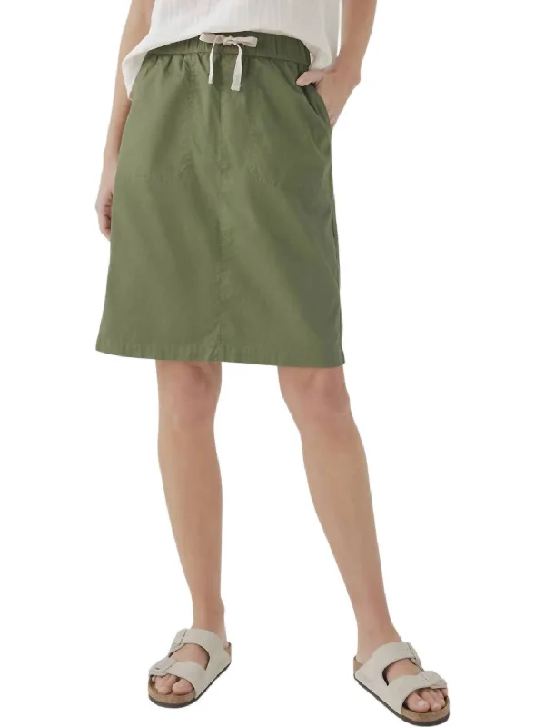 Women's Knit SkirtsDaily Twill Skirt In Olive