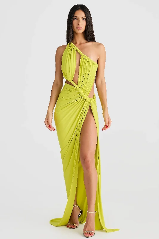 Women's Shift DressesAphrodite Gown - Chartreuse