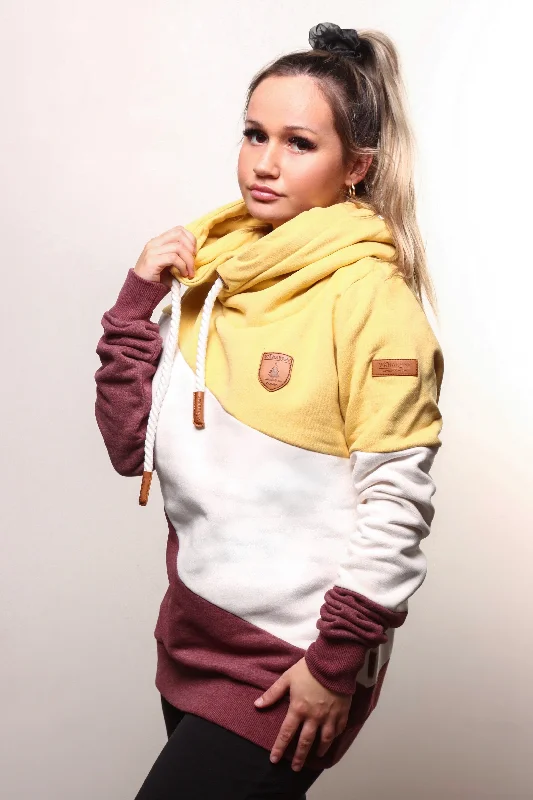 Women's Hooded Sweatshirts with Herringbone LiningSelene Gold Mix Hoodie