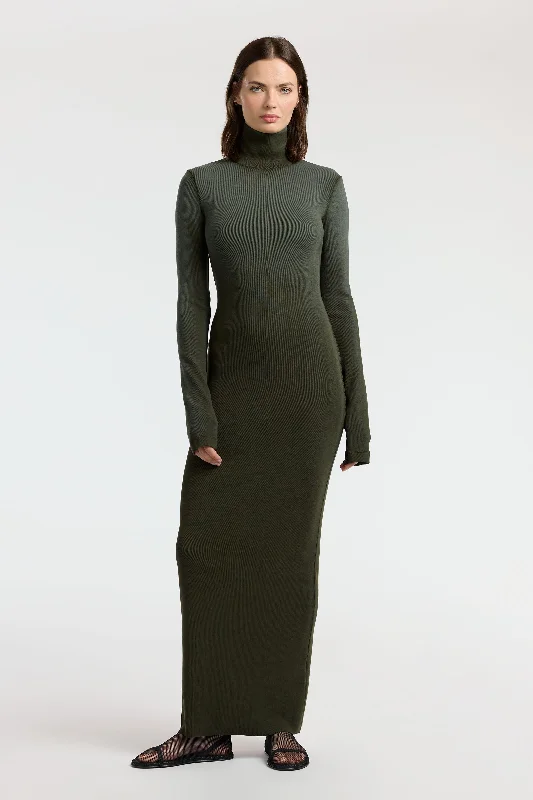 Women's Mandarin-Neck DressesVerona Turtleneck Maxi Dress