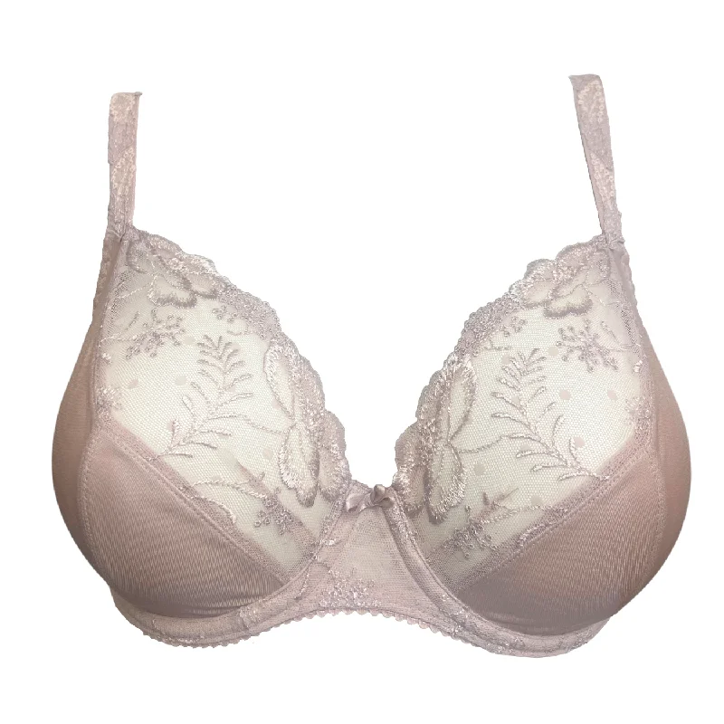 lace-trimmed sleep camisolesPRIMA DONNA MYSTIC FIELDS PLUNGE BALCONY BRA - ROSE WOOD