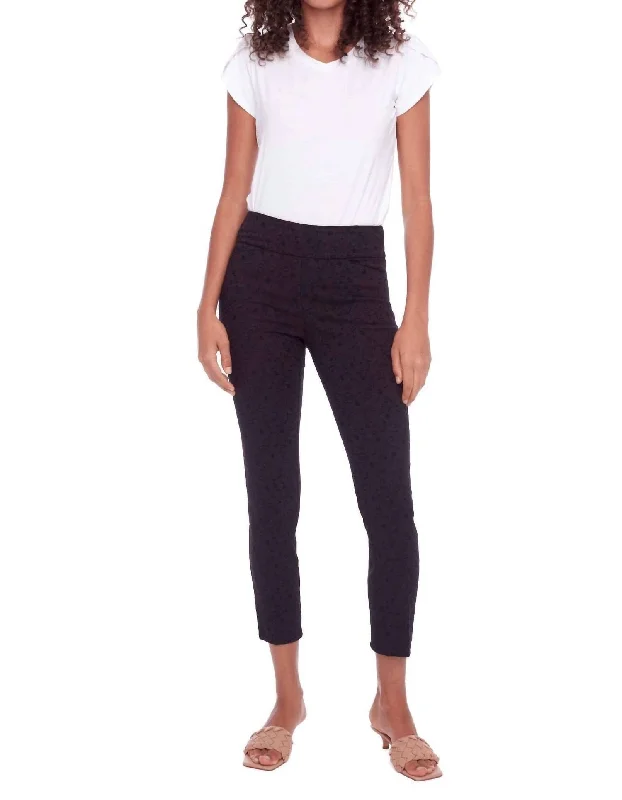 Women's Jodhpurs with Keyhole CollarPull On Pants In Black