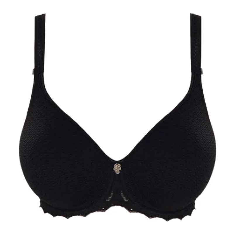 lace trim ladies' underwearEMPREINTE CASSSIOPEE SPACER BRA - BLACK