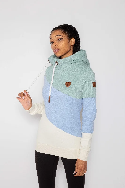 Women's Hooded CardiganSelene Baby Blue Jay Mix Hoodie