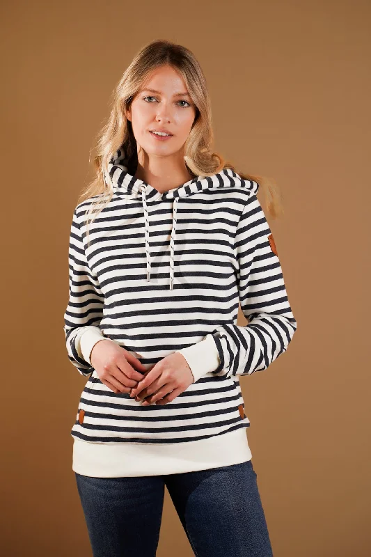 Women's Hooded Sweatshirts with Gradient LiningSunny Pr Stripe