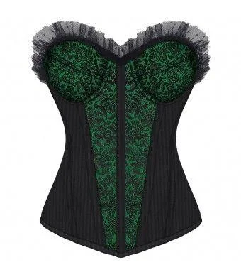 lace-trimmed chemise nightgownsRebekaah Gothic Overbust Fashion Corset With Cups