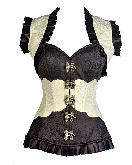 full-coverage underwire brasVenice Ivory and Brown Brocade Corset and Jacket