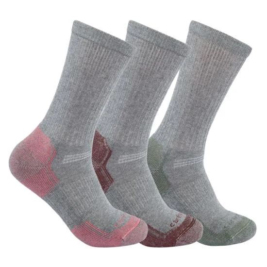 Women's Midweight Cotton Blend Crew 3 Pack Socks