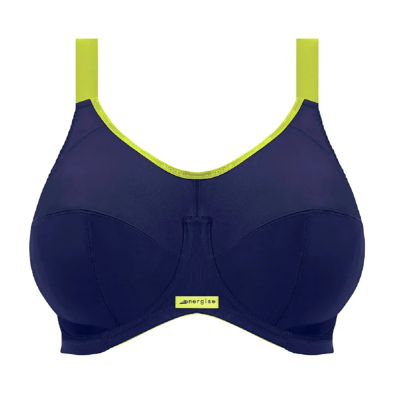 high-support sports bras for basketballELOMI ENERGISE UNDERWIRE SPORTS BRA - NAVY