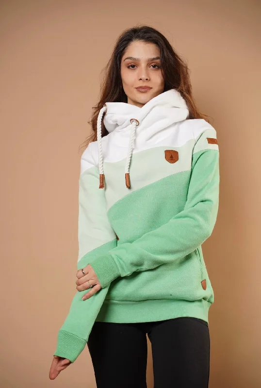 Women's Hooded Sweatshirts with Houndstooth LiningLensa Wasabi Mix Hoodie