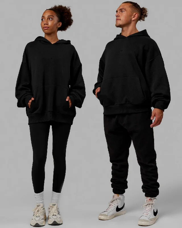 Women's Hooded Sweatshirts with Solid Color LiningUnisex MVP Hoodie Oversize - Black