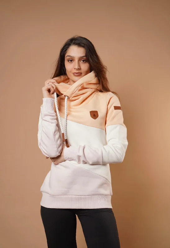 Women's Hooded Sweatshirts with ThumbholesSelene Peach Mix Hoodie