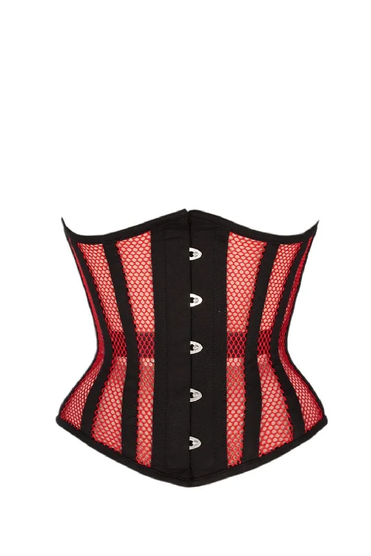 plus-size wireless mastectomy bras with paddingSamuel Black & Red Mesh Underbust Corset