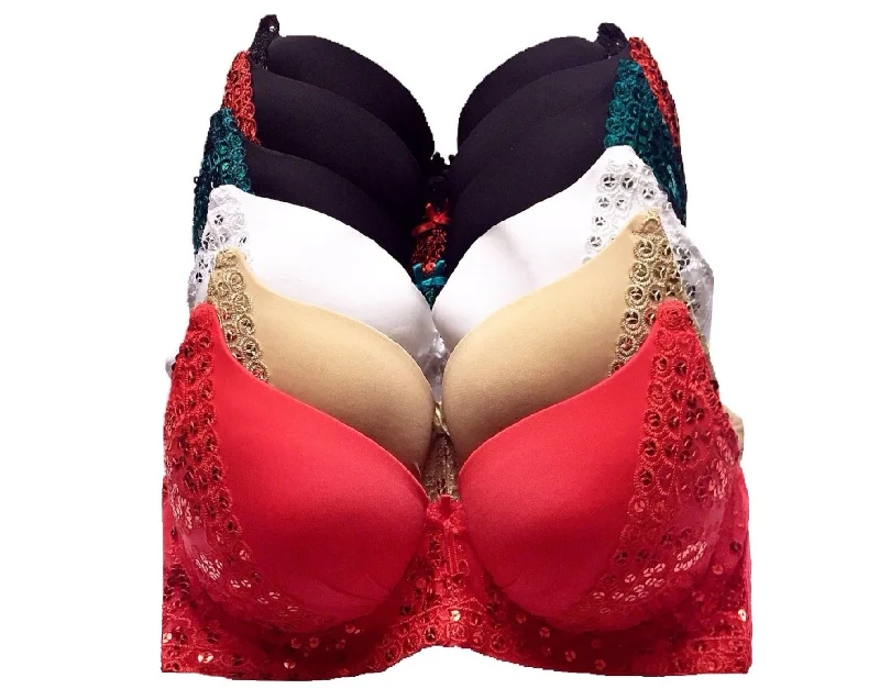 convertible strap nursing brasFull Coverage Sequin Push Up Bras