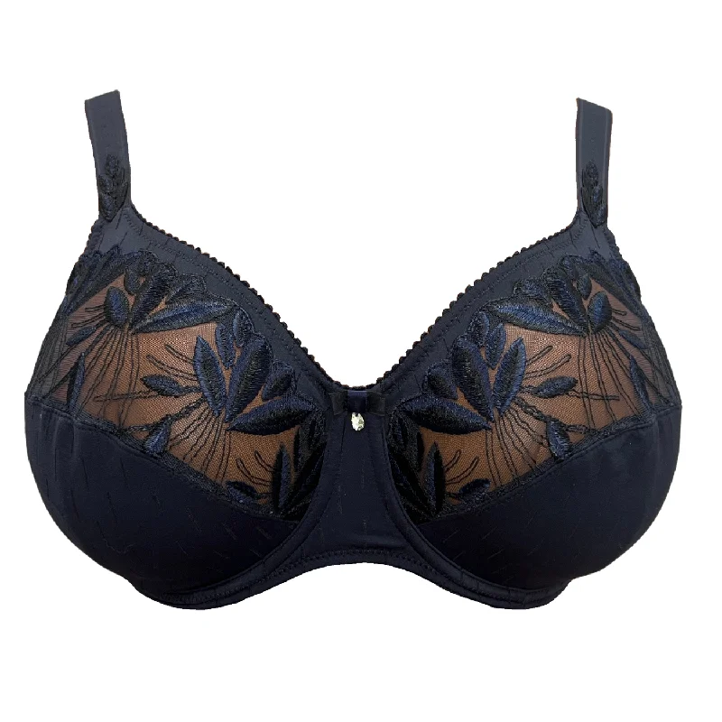 lace-trimmed chemise nightgownsPRIMA DONNA ORLANDO FULL CUP COMFORT BRA - NIGHT BLUE