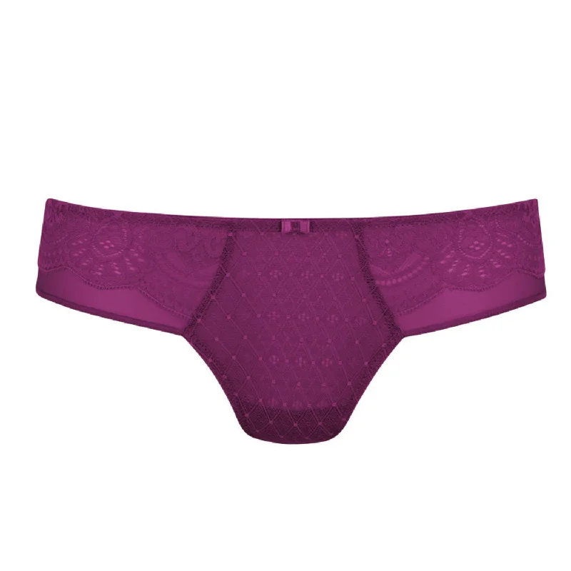 lace-detailed chemisesROSA FAIA SELMA SHORTY - PURPLE WINE