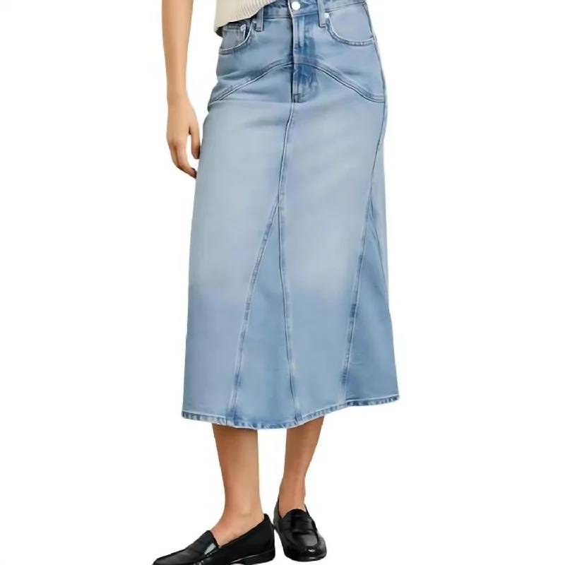 Women's Linen SkirtsDel Rey Midi Skirt In Original Blue