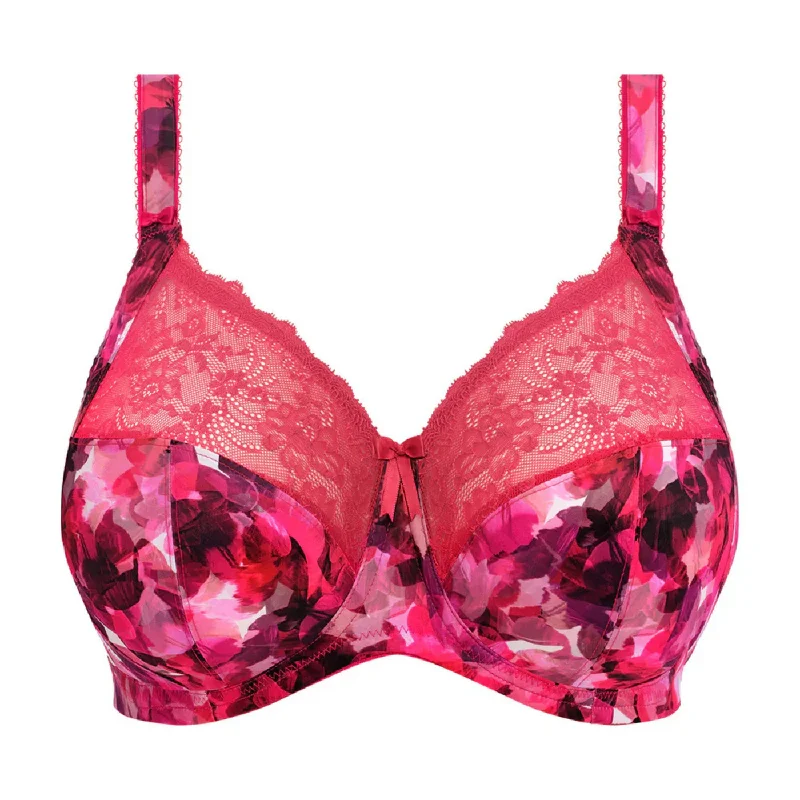 lace-embellished bralettesELOMI MORGAN STRETCH BANDED BRA - BERRY CRUSH