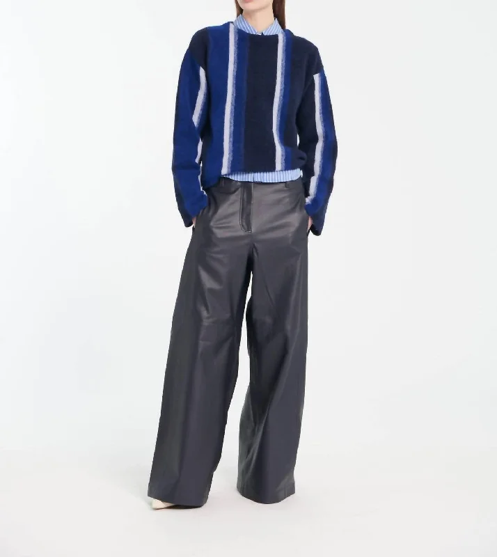 Women's Jodhpurs with Tapered LegVanda Leather Pant In Midnight