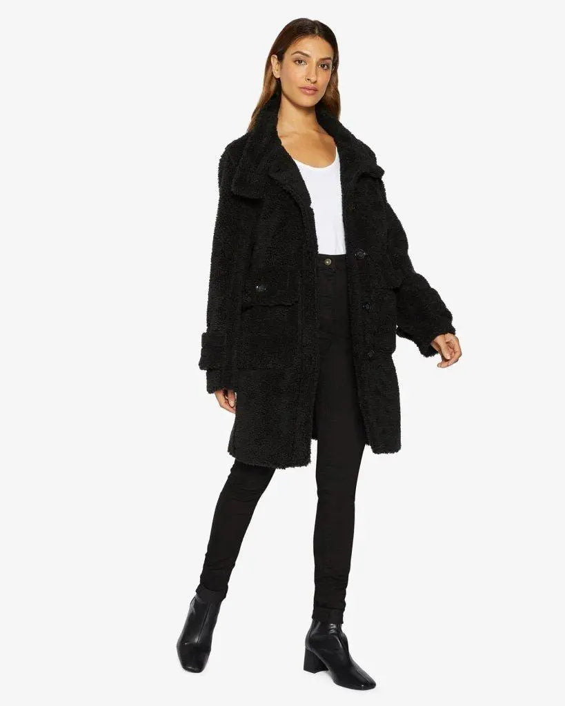 Women's PeacoatsJulie High Neck Borg Teddy Coat