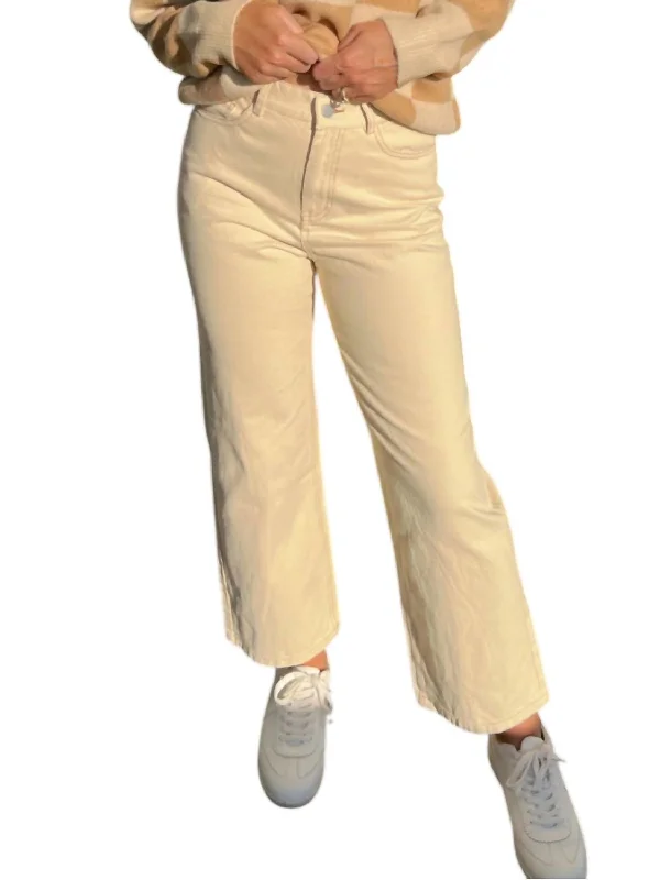 Women's Jodhpurs with Sweetheart CollarSignature High Waist Jeans. In Butter