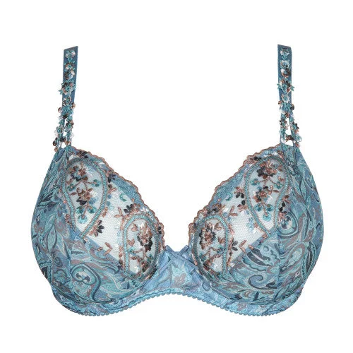 lace-embellished bralettesPRIMA DONNA ALALIA PLUNGE BRA - AUTUMN BLUE