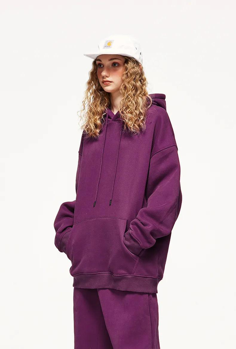 Women's Hooded Sweatshirts with Ribbed LiningColorful Basic Pullover Hoodie