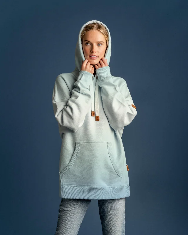 Women's Hooded Sweatshirts with Sherpa LiningPirate Sky Blue Spray Hoodie