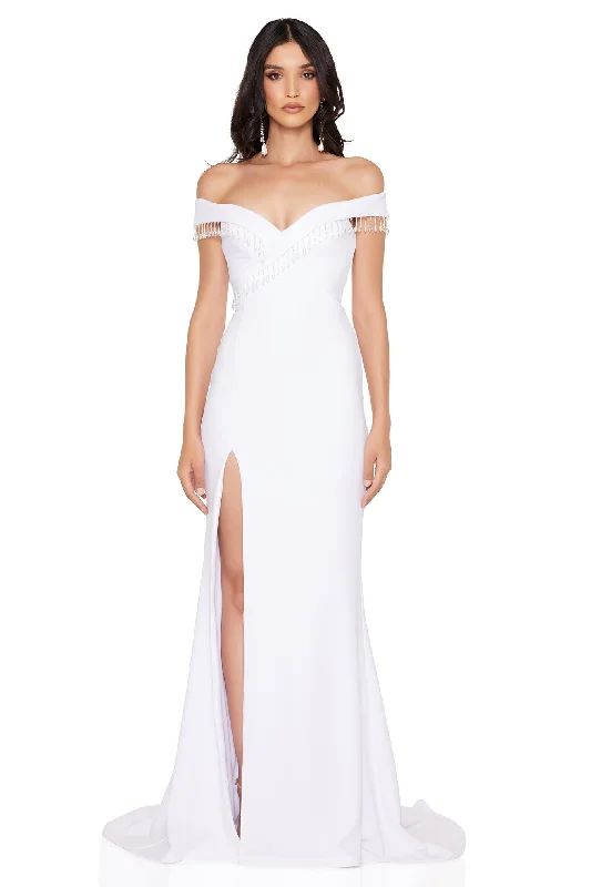 Women's Square Collar DressesNookie Chicane Gown - White