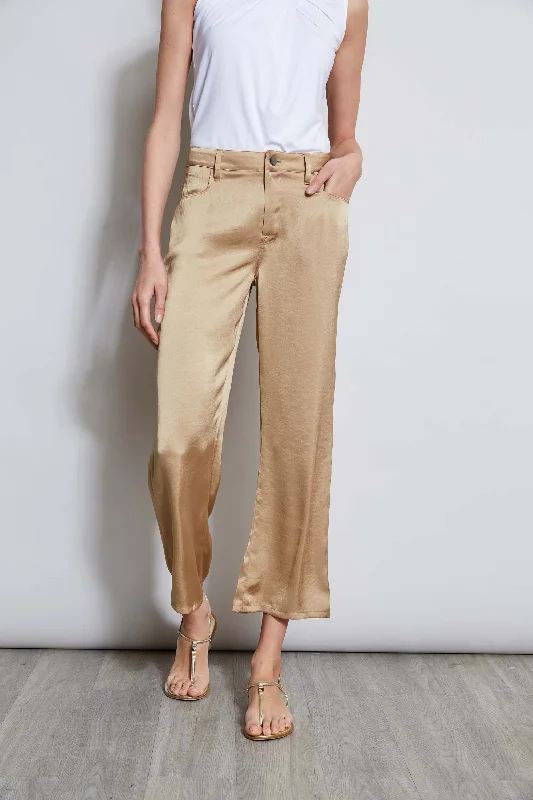 Women's Jodhpurs with Straight HemWashed Satin Fluid Pant