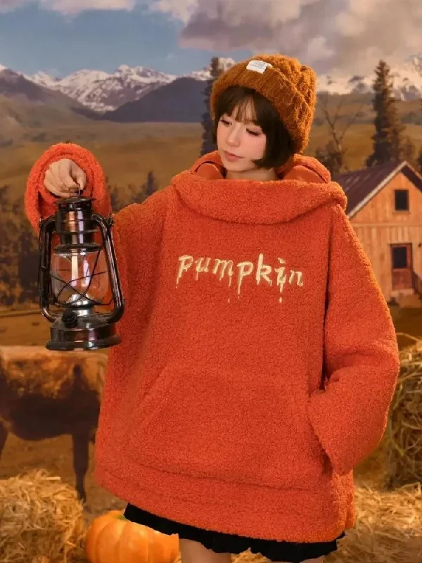 Women's Hooded Sweatshirts with Cozy FabricPumpkin Hoodie