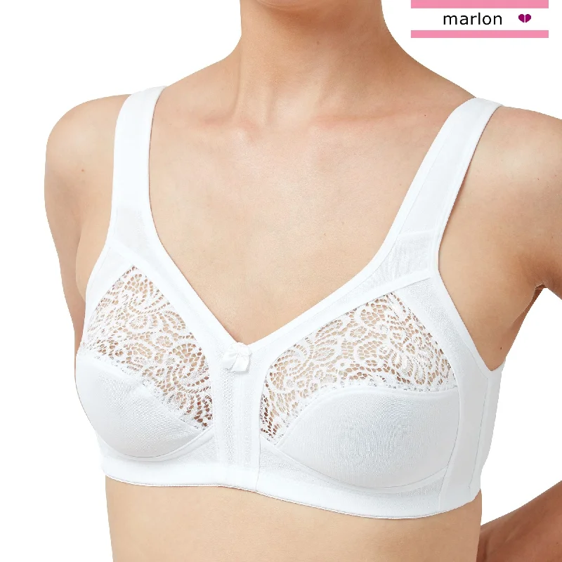 lace-trimmed sleep tank topsLadies Half Lace Cup Non Wired Bras by Marlon MA34681