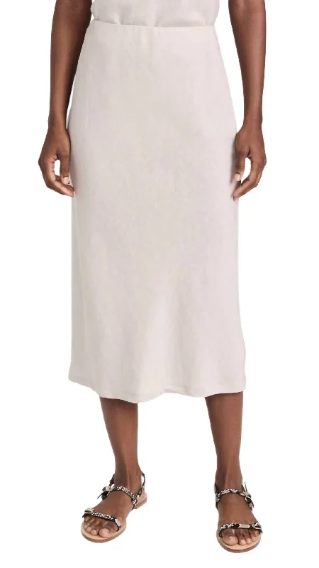 Women's Asymmetrical SkirtsLinen Bias Skirt In Flax