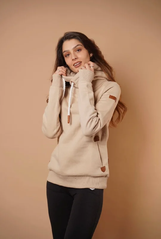 Women's Hooded Sweatshirts with Chenille LiningArtemis Sand Hoodie