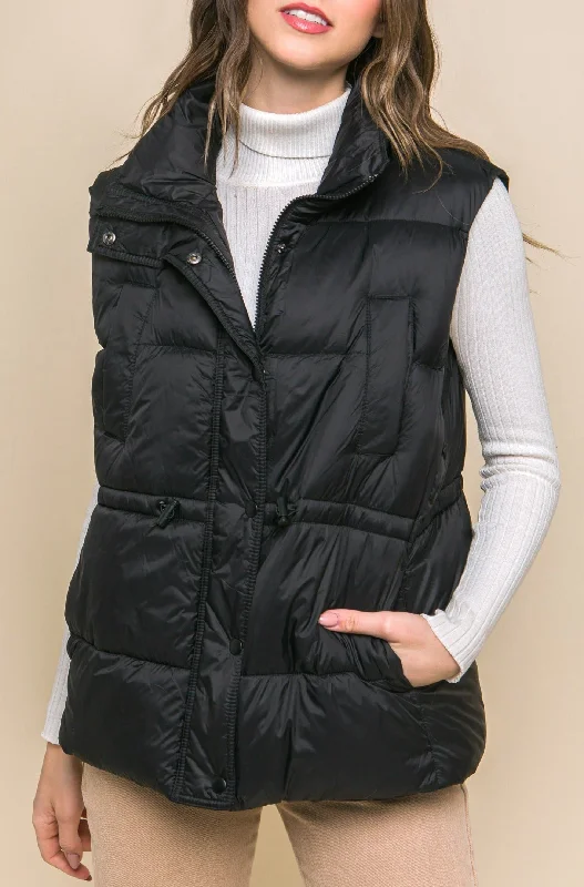 Women's Denim CoatsLong Puffer Vest