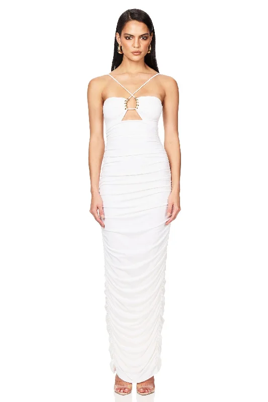 Women's Sweetheart Collar DressesNookie Empire Maxi Dress - White