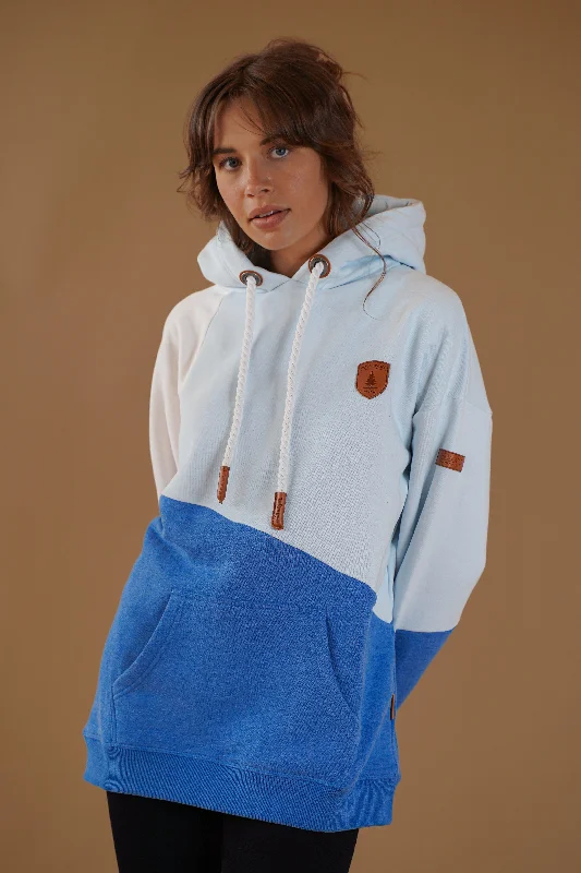 Women's Hooded Sweatshirts with Silk LiningCorey Royal Blue/Sky Blue Hoodie