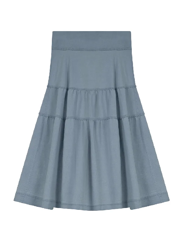 Women's Moisture-Wicking Skirts5 Stars Denim Tier Skirt