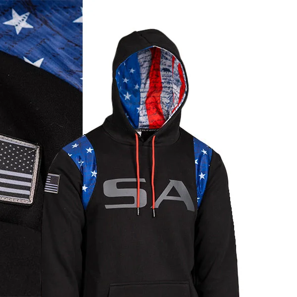 Women's Hooded Sweatshirts with Button PocketsHonor Lined Hoodie | American Flag | SA PreOrder