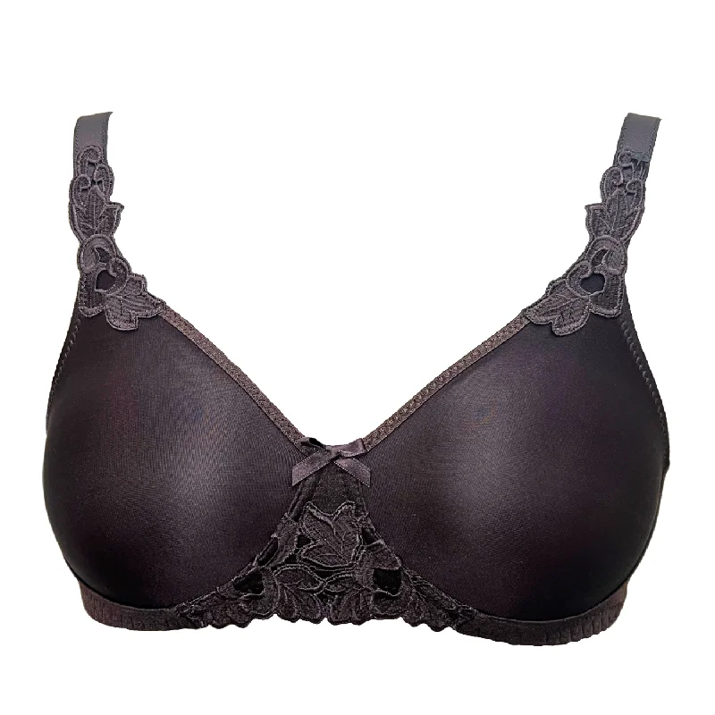 lace-embellished bralettesCHANTELLE HEDONA SMOOTH WIRELESS MINIMIZER BRA - CHOCOLATE