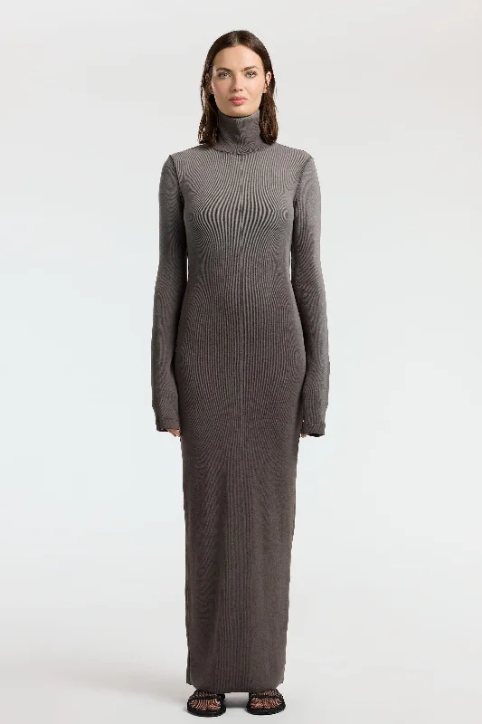 Women's High Collar DressesVerona Turtleneck Maxi Dress