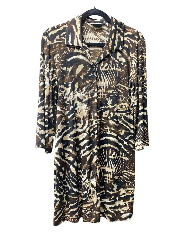 Women's Off-Shoulder DressesAnimal Print Dress Casual Short Chicos, Size S