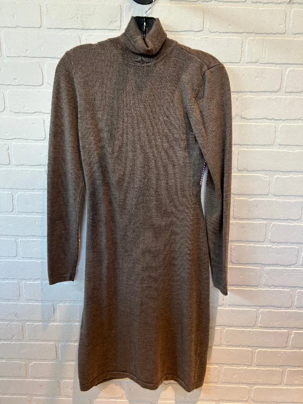 Women's Collarless DressesBrown Dress Sweater Garnet Hill, Size Xs