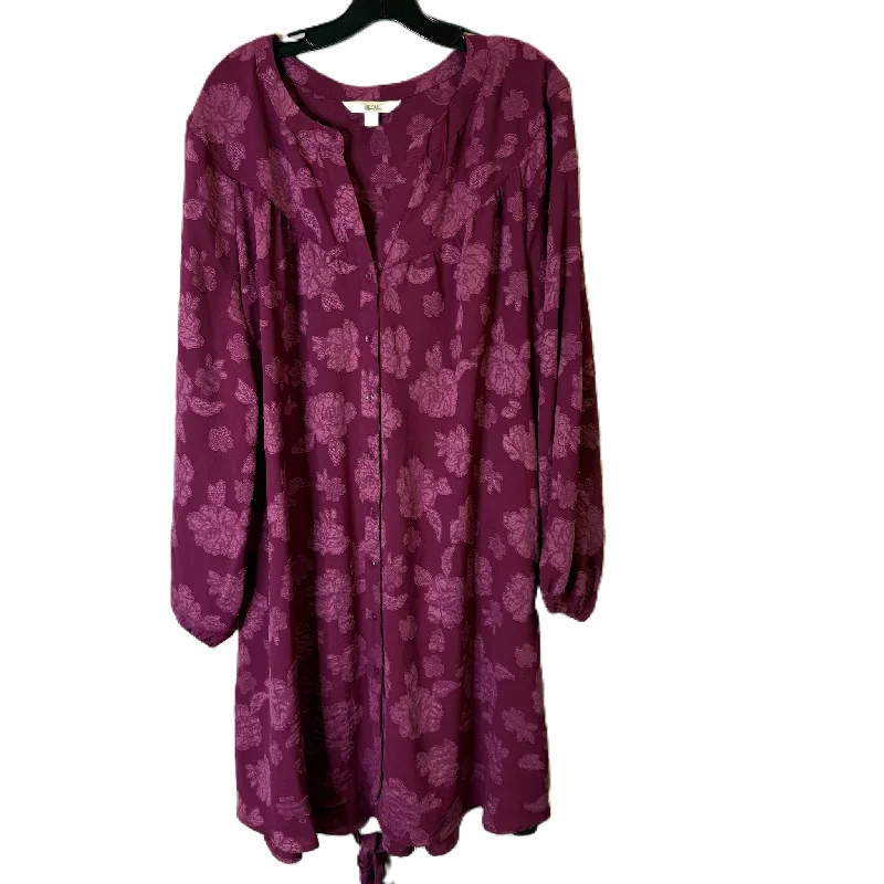 Women's Shirt Collar DressesDress Casual Short By The Pioneer Woman In Purple, Size: 2x