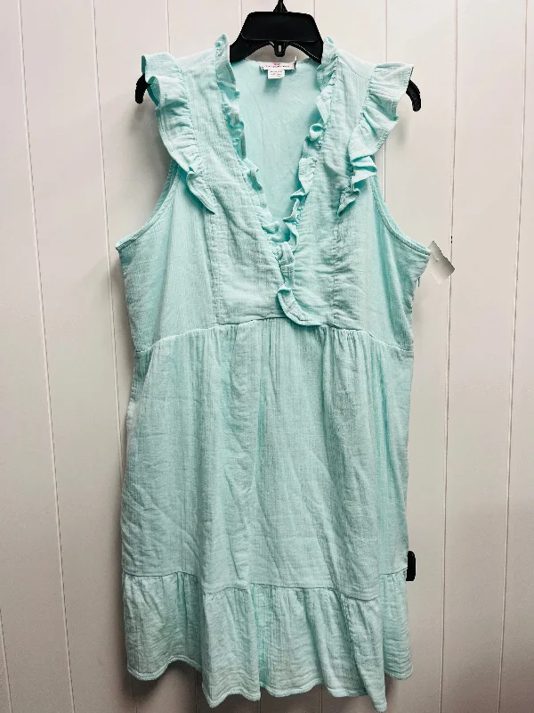 Women's Sweetheart Collar DressesDress Casual Short By Vineyard Vines In Teal, Size: Xl