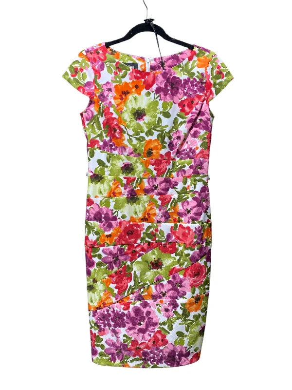 Women's Rounded Collar DressesFloral Print Dress Casual Short Agb, Size 6