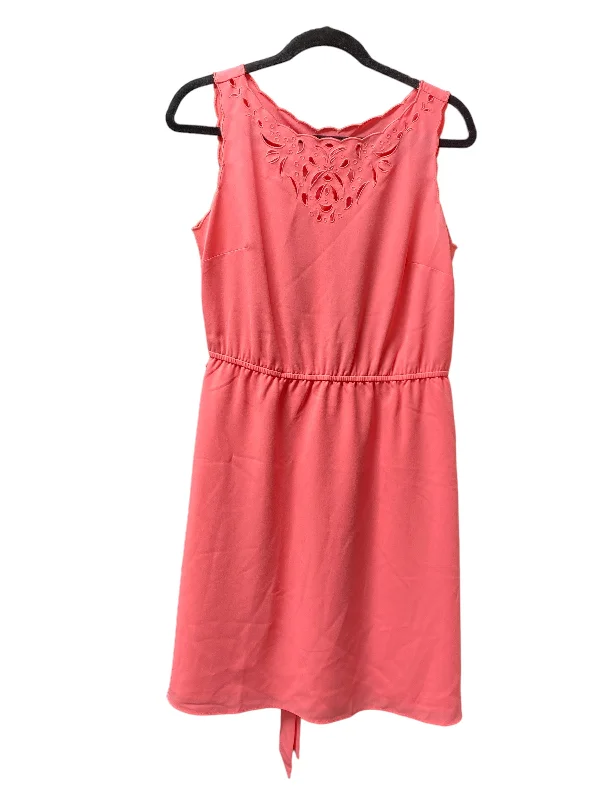 Women's Keyhole Collar DressesPink Dress Casual Short Loft, Size 6