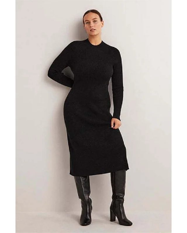 Women's Boat-Neck DressesBoden Ribbed Knitted Midi Dress